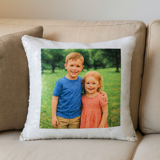 Custom Sequin Cushion Cover