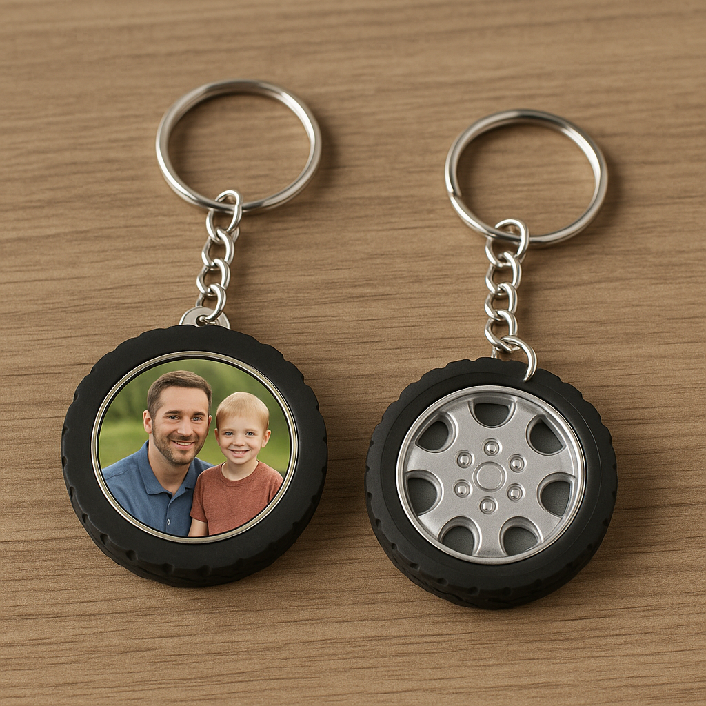 Custom Wheel Measuring Tape Keychain