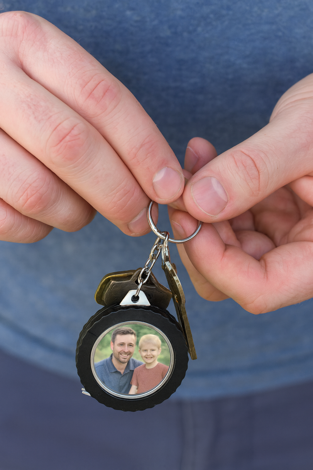 Custom Wheel Measuring Tape Keychain