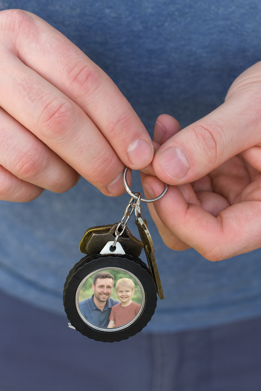 Custom Wheel Measuring Tape Keychain