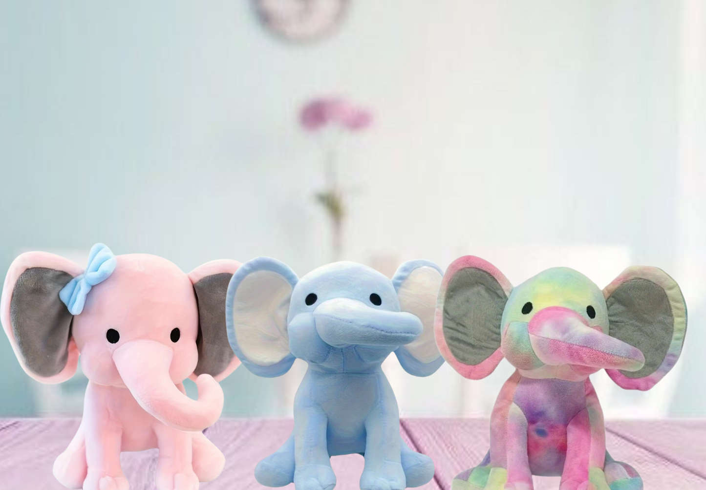 Personalised Baby Birth Stat Elephant Plush