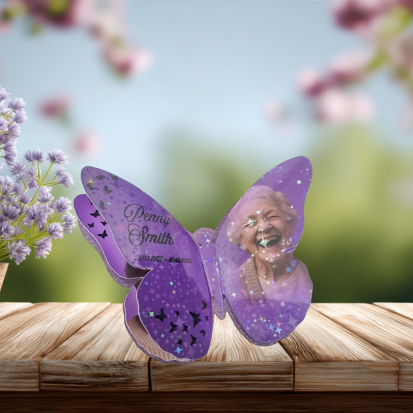 Personalised Memorial Butterfly Badges