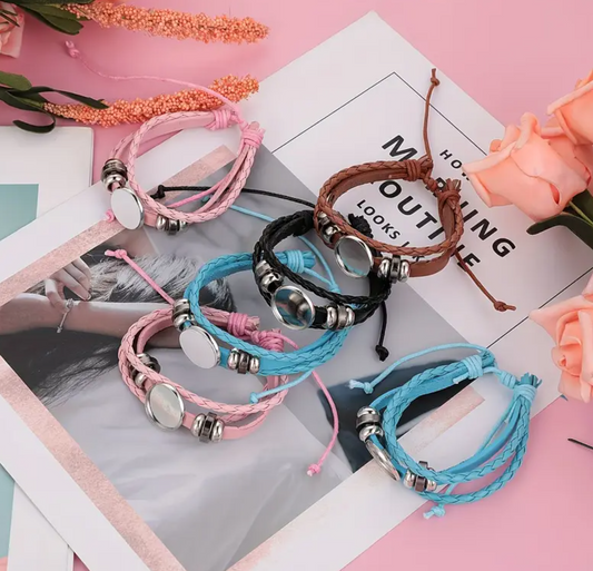 Custom Faux Leather Bracelets
