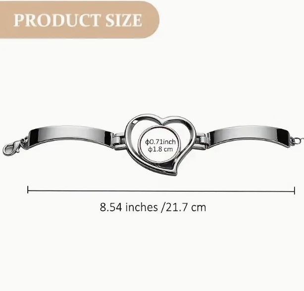 Personalised Heart Shaped Photo Bracelet