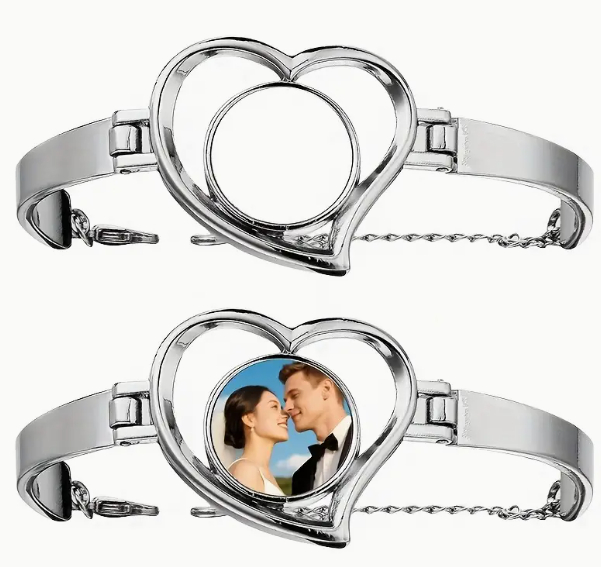 Personalised Heart Shaped Photo Bracelet