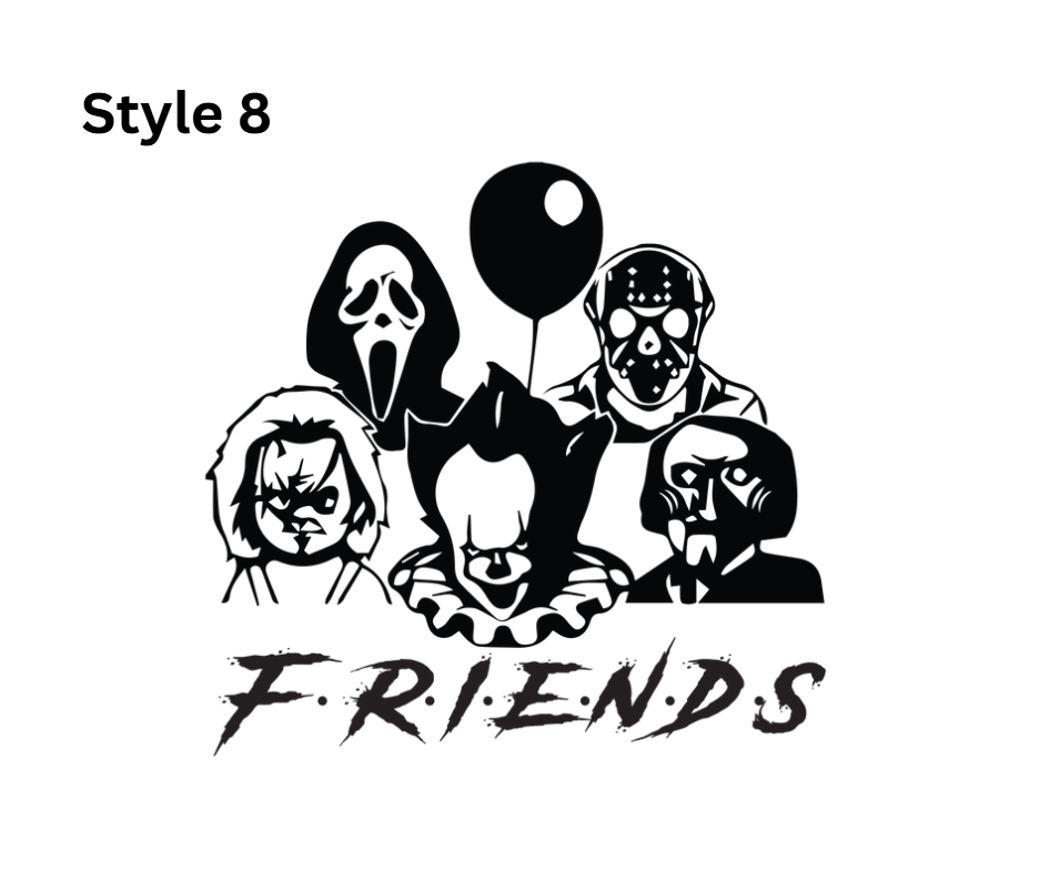 Horror Themed Car Vinyl Decals