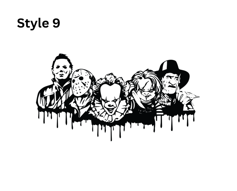 Horror Themed Car Vinyl Decals