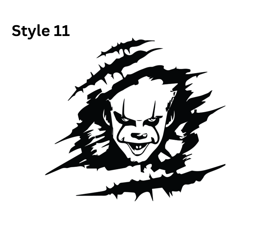Horror Themed Car Vinyl Decals