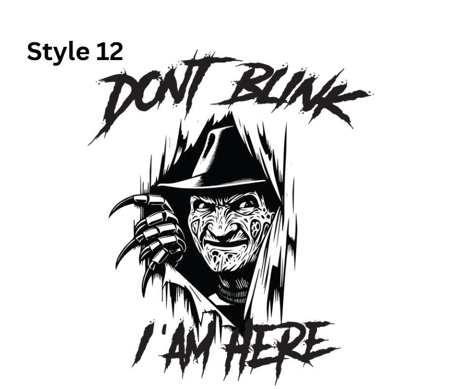 Horror Themed Car Vinyl Decals