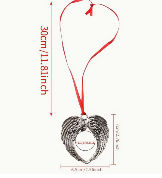 Custom Angel Wing Christmas Tree Ornament