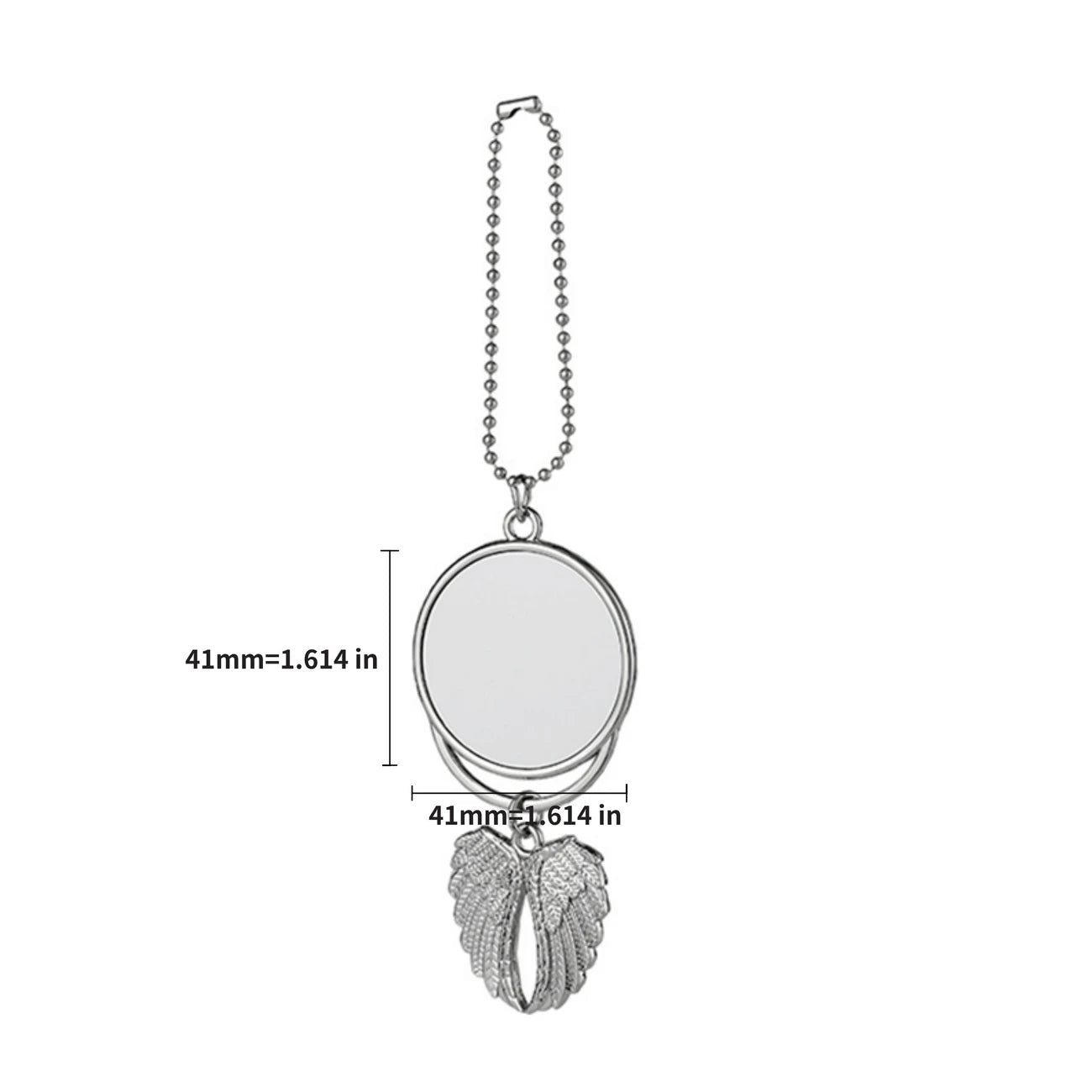 Silver Angel Wing Commemorative Car Pendant