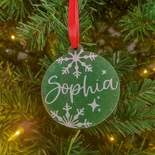 Custom Glitter Tree Ornaments