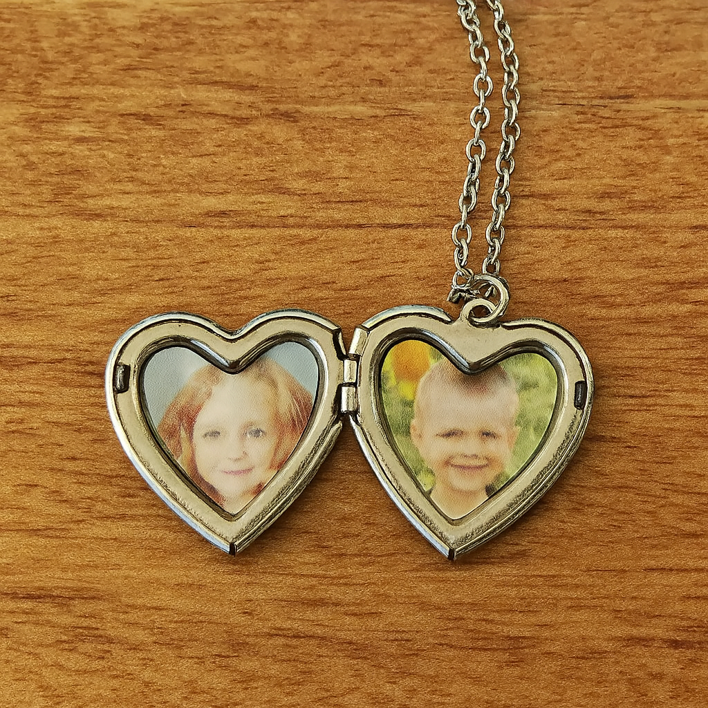 Custom Photo Heart Necklace