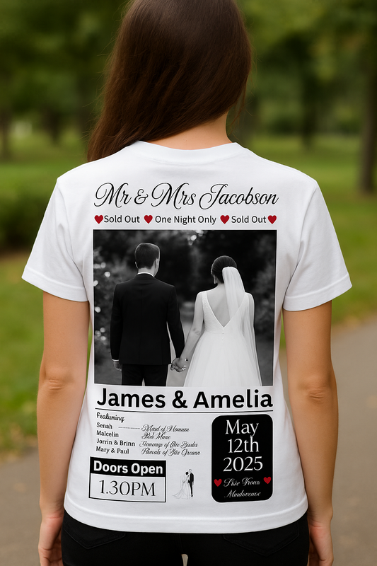 Custom Wedding Memory DTF Prints