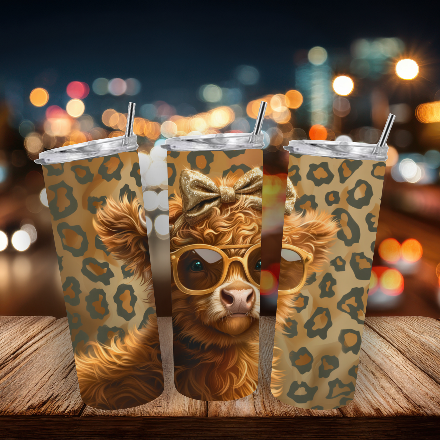 20oz Stainless Steel Tumbler - Highland Cow Collection