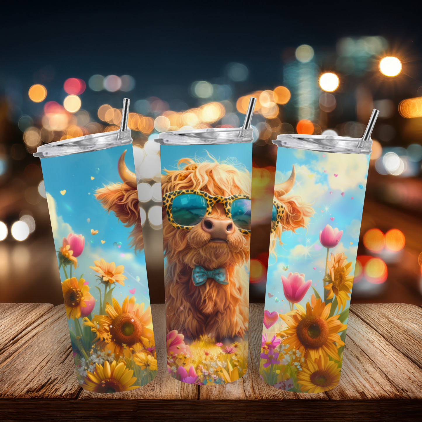 20oz Stainless Steel Tumbler - Highland Cow Collection