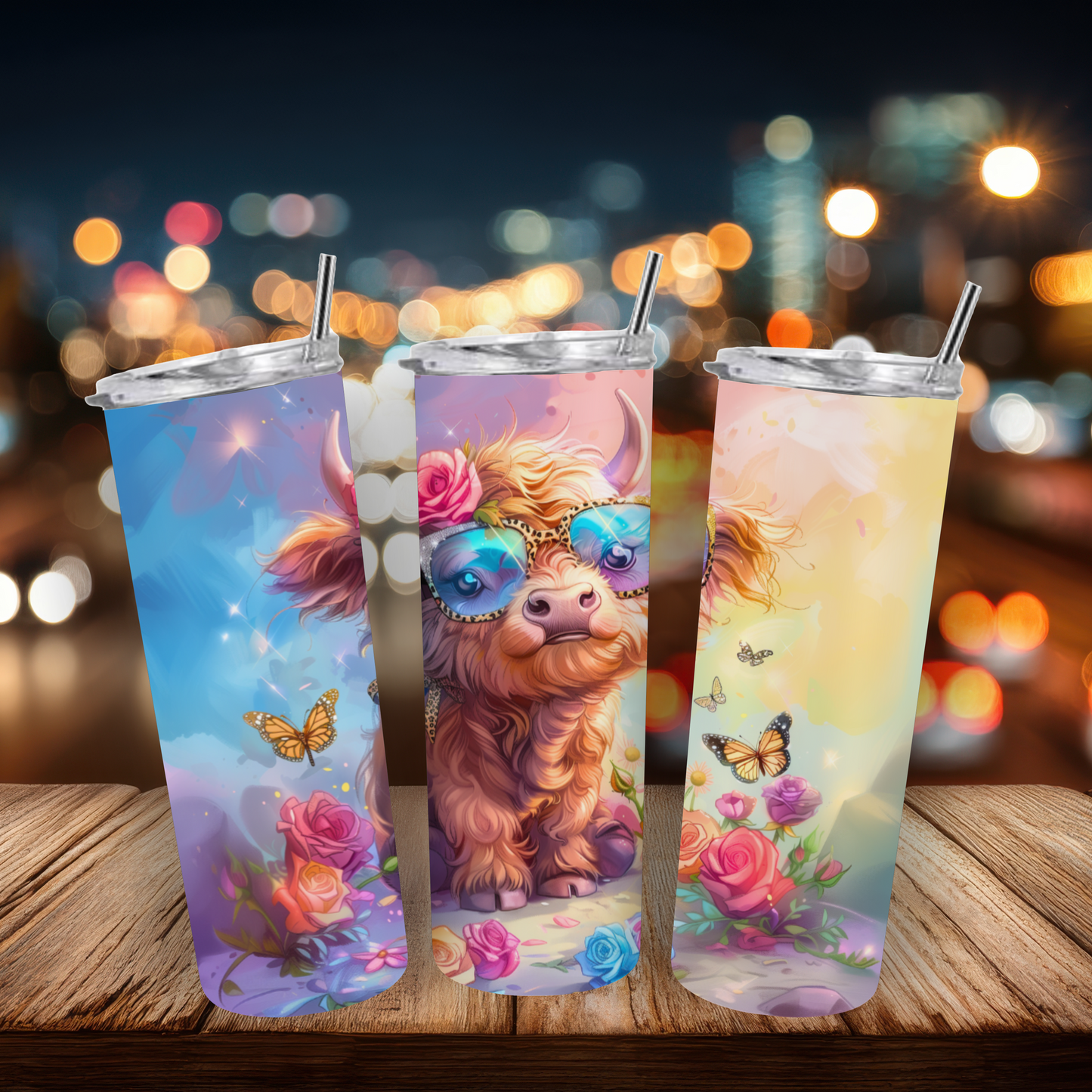 20oz Stainless Steel Tumbler - Highland Cow Collection