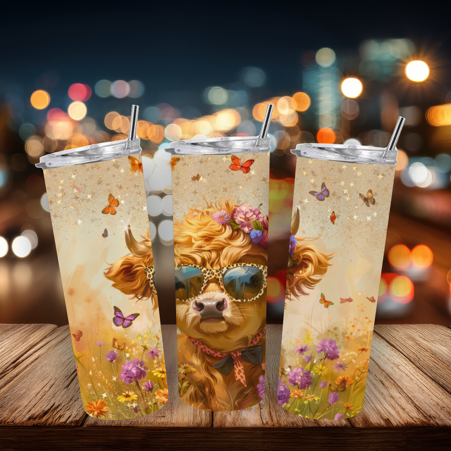 20oz Stainless Steel Tumbler - Highland Cow Collection