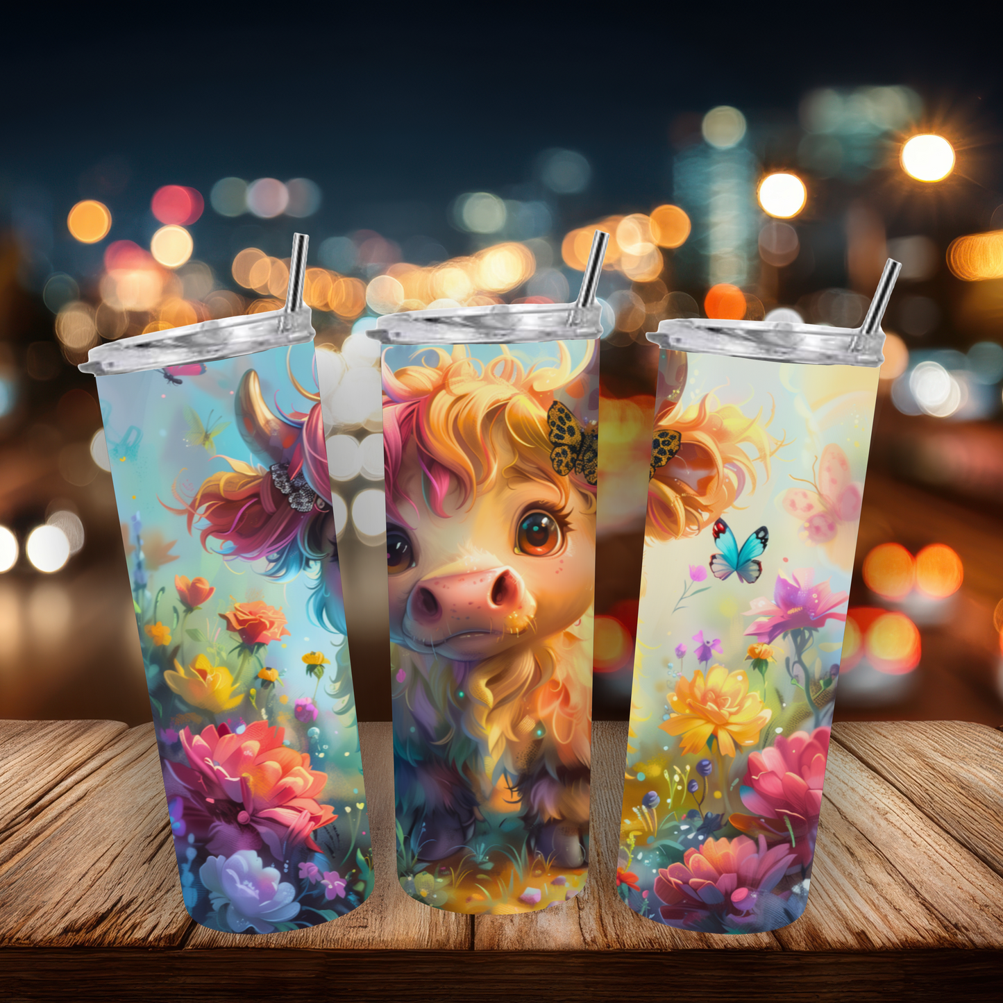 20oz Stainless Steel Tumbler - Highland Cow Collection