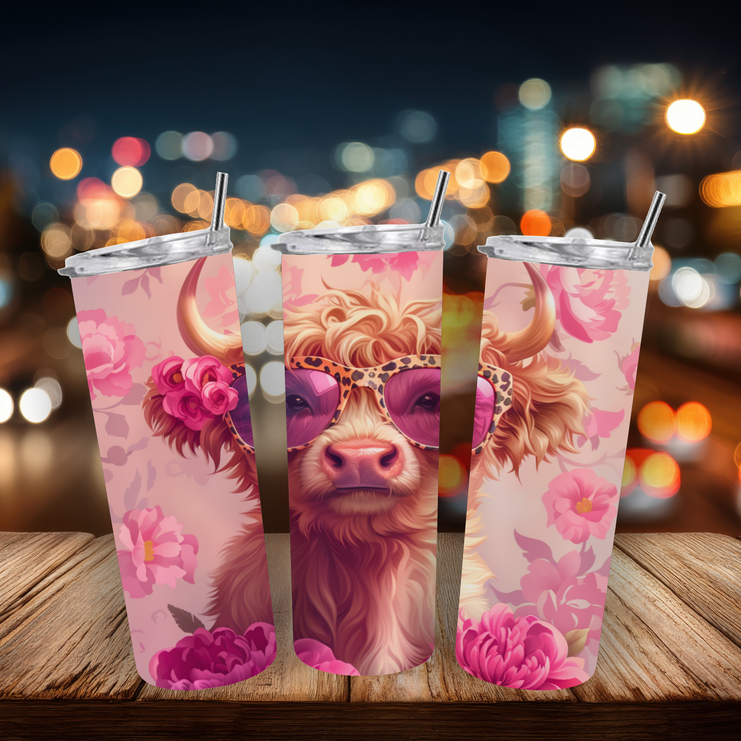 20oz Stainless Steel Tumbler - Highland Cow Collection