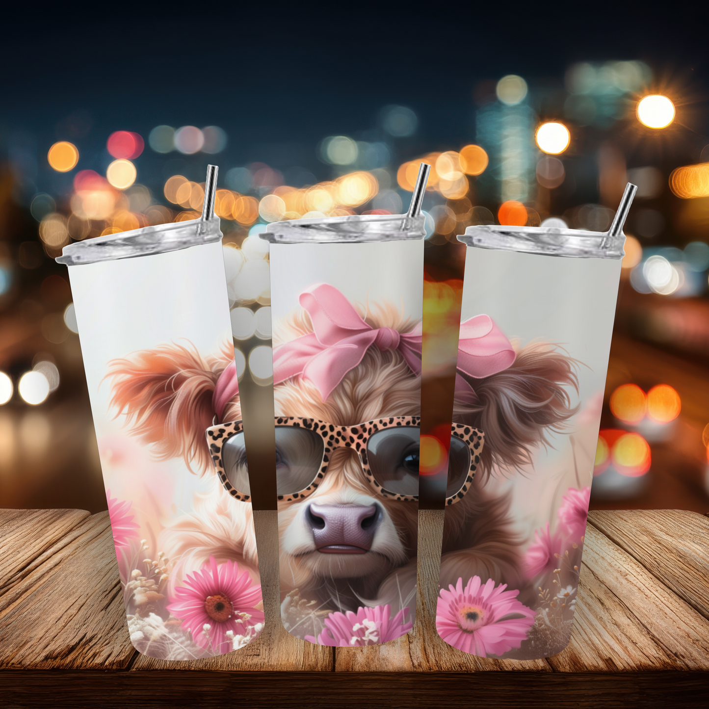 20oz Stainless Steel Tumbler - Highland Cow Collection
