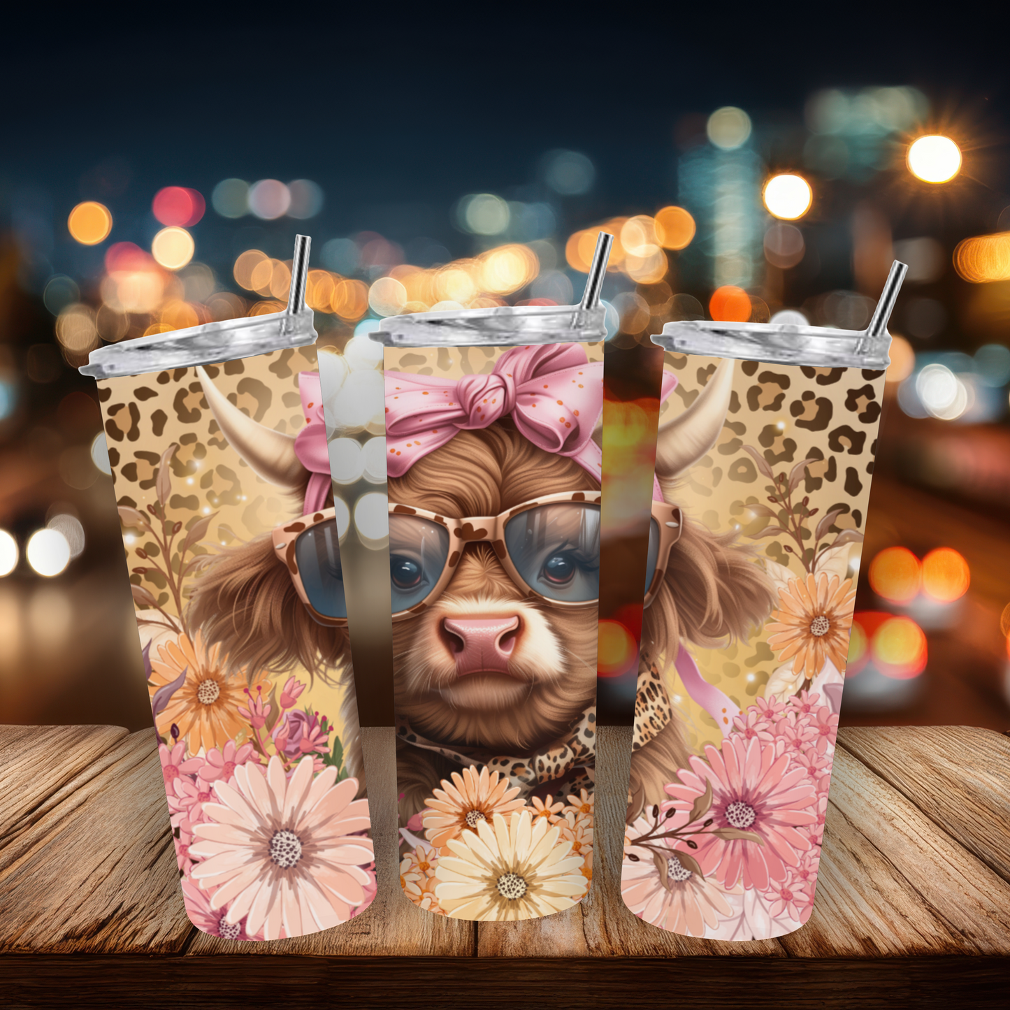 20oz Stainless Steel Tumbler - Highland Cow Collection
