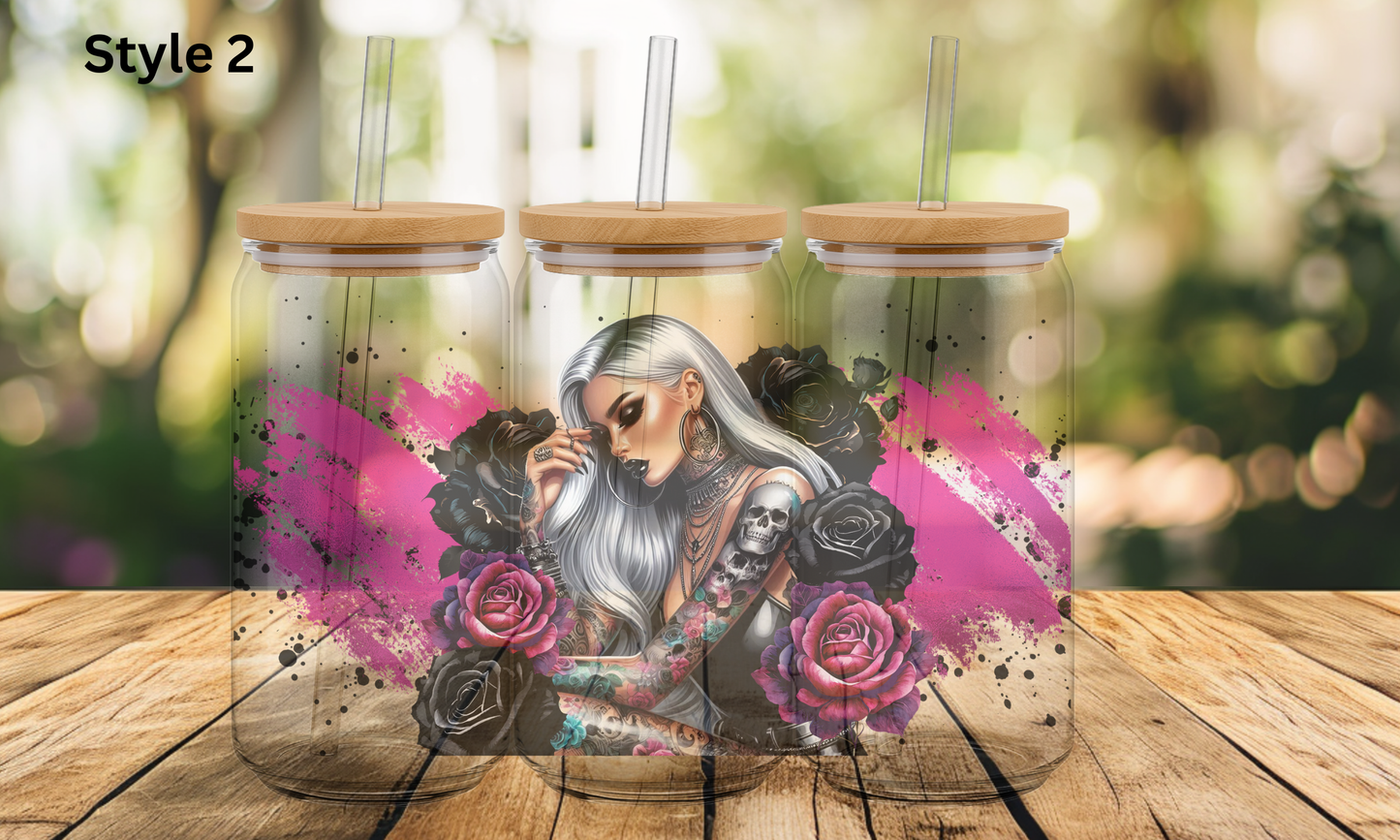 16oz Glass Tumbler - Girl Collection