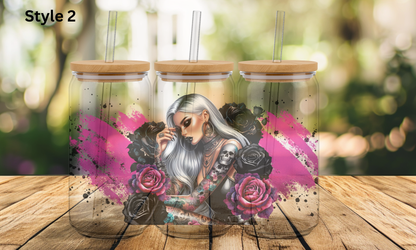 16oz Glass Tumbler - Girl Collection
