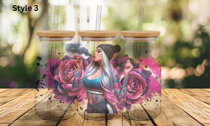 16oz Glass Tumbler - Girl Collection