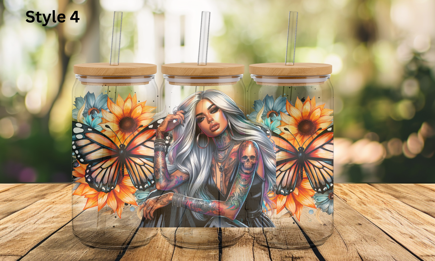 16oz Glass Tumbler - Girl Collection