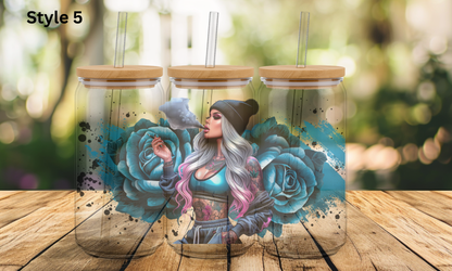 16oz Glass Tumbler - Girl Collection