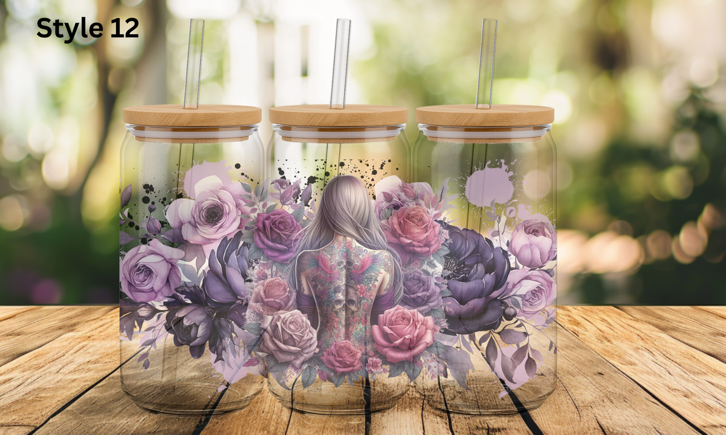 16oz Glass Tumbler - Girl Collection
