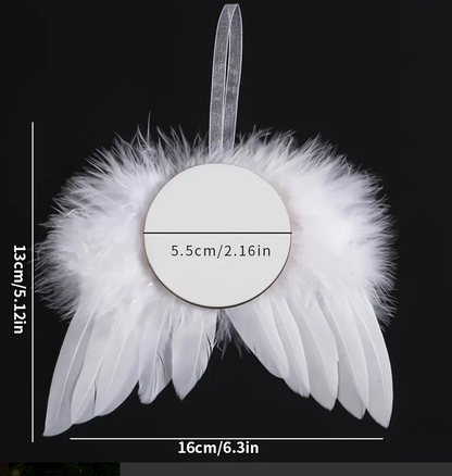 Custom Christmas Tree Ornament With Angel Wings