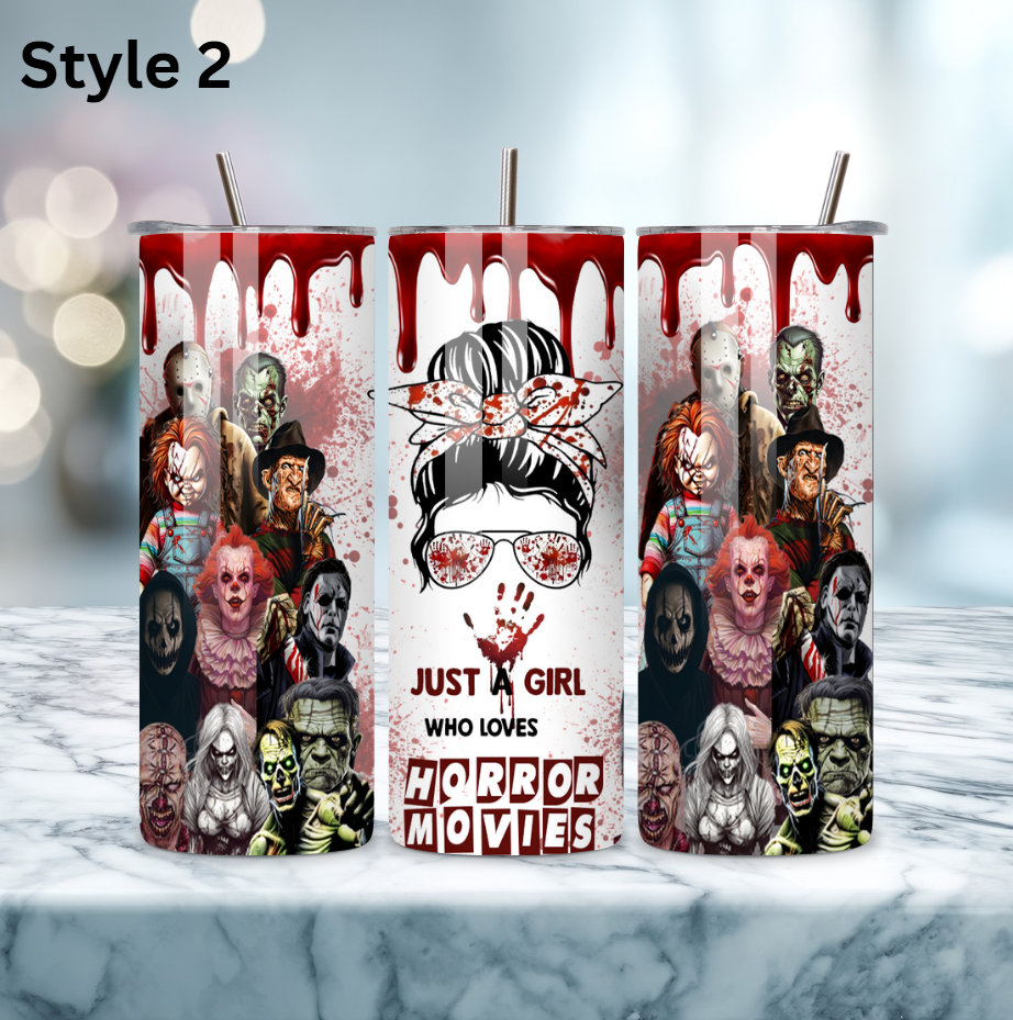 20oz Stainless Steel Tumbler - Horror Collection