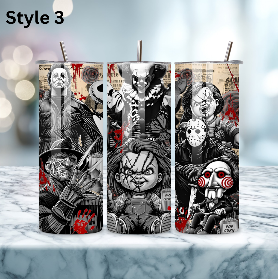 20oz Stainless Steel Tumbler - Horror Collection