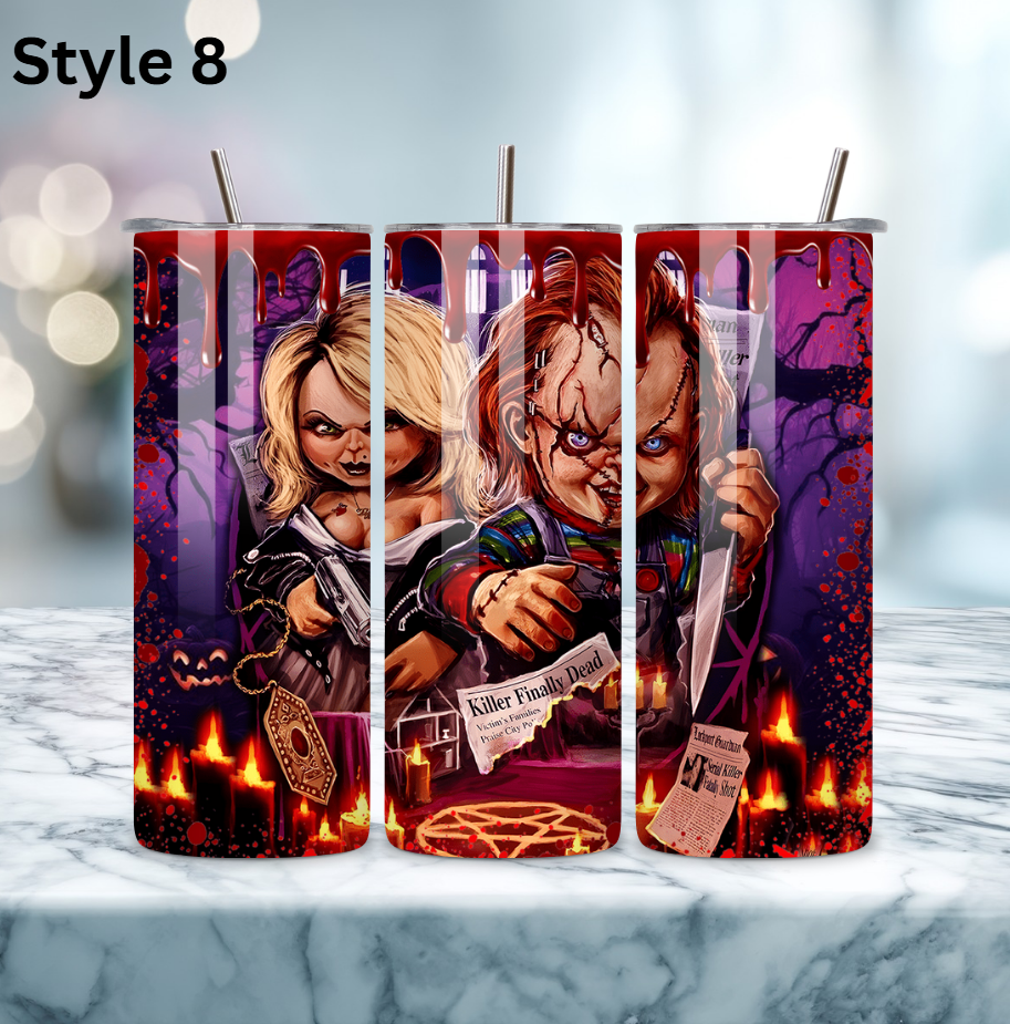 20oz Stainless Steel Tumbler - Horror Collection