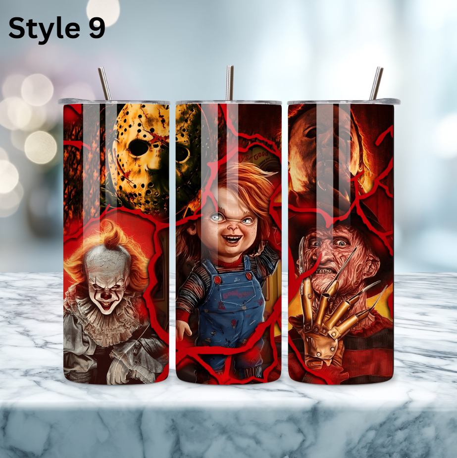 20oz Stainless Steel Tumbler - Horror Collection