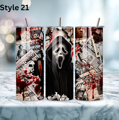 20oz Stainless Steel Tumbler - Horror Collection