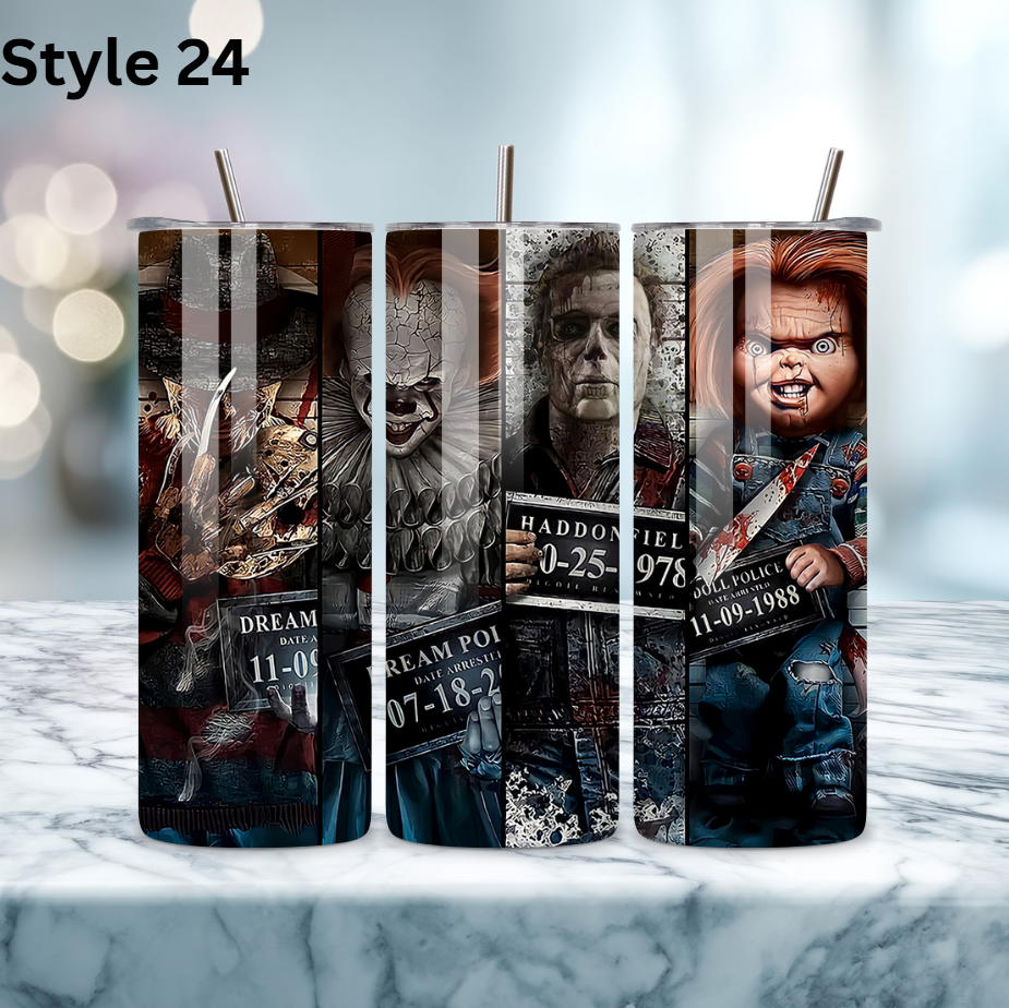 20oz Stainless Steel Tumbler - Horror Collection