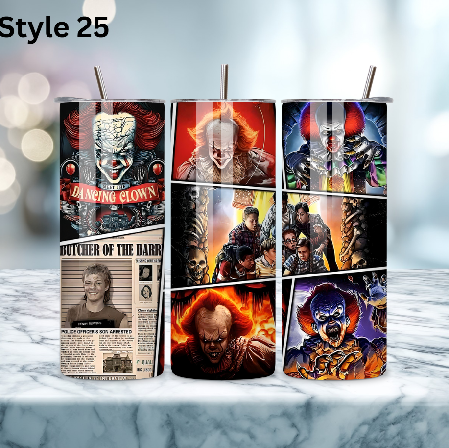 20oz Stainless Steel Tumbler - Horror Collection