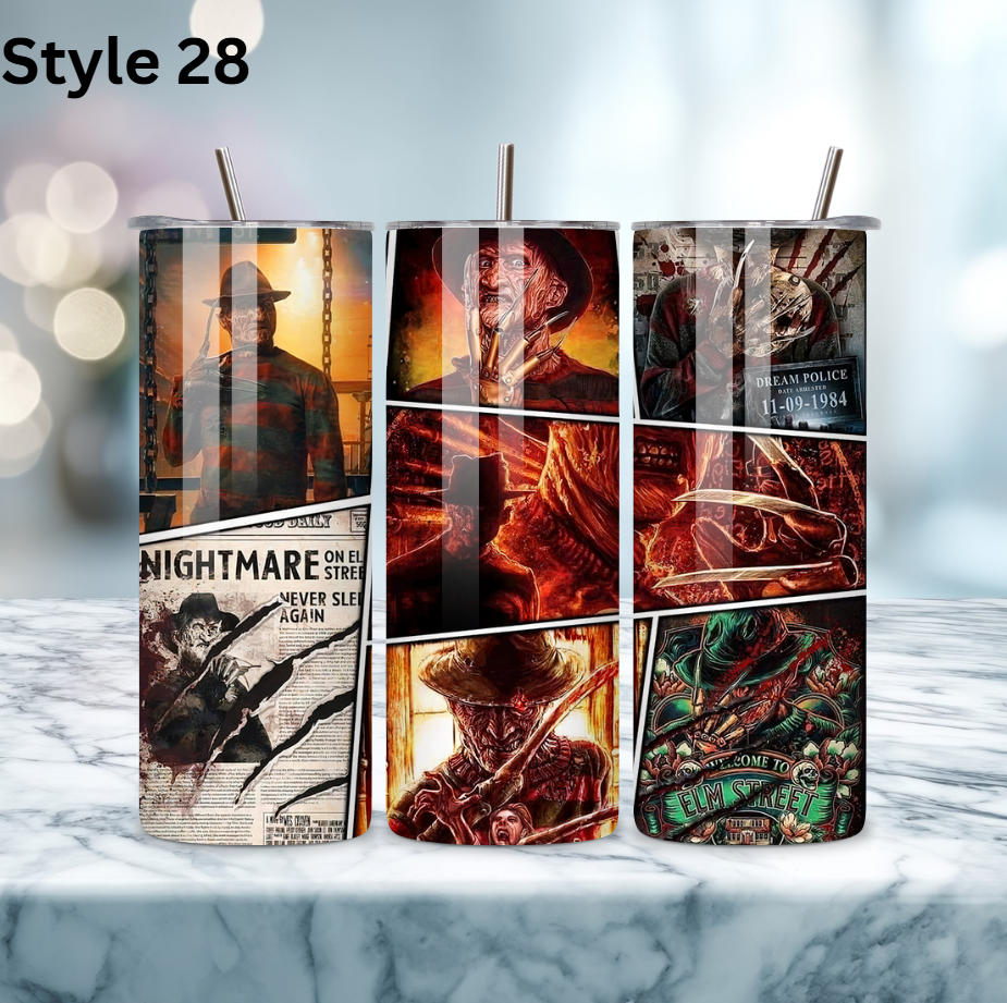 20oz Stainless Steel Tumbler - Horror Collection
