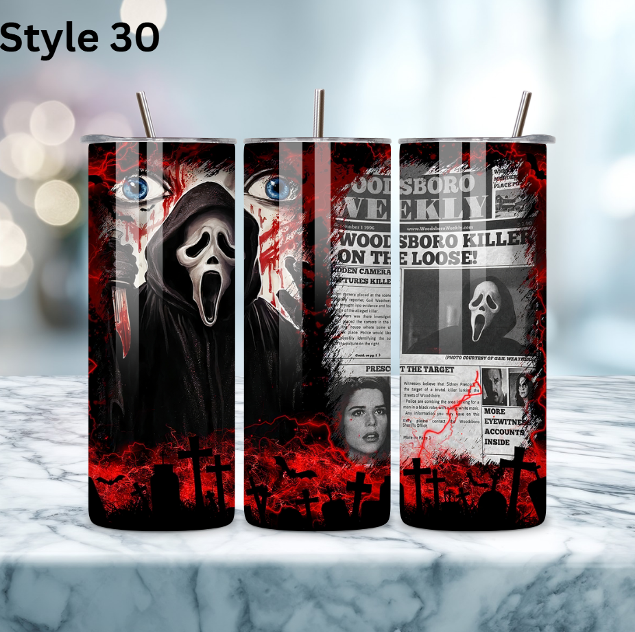 20oz Stainless Steel Tumbler - Horror Collection