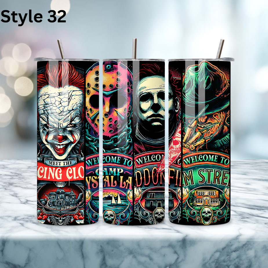 20oz Stainless Steel Tumbler - Horror Collection