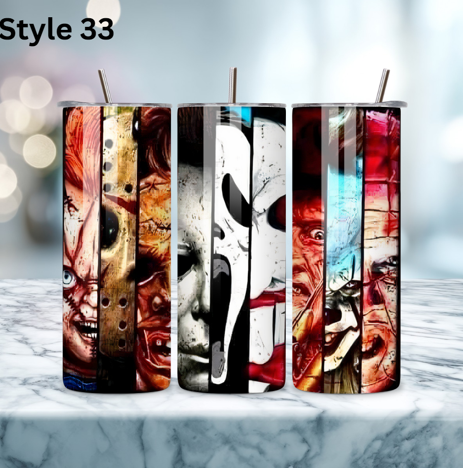 20oz Stainless Steel Tumbler - Horror Collection