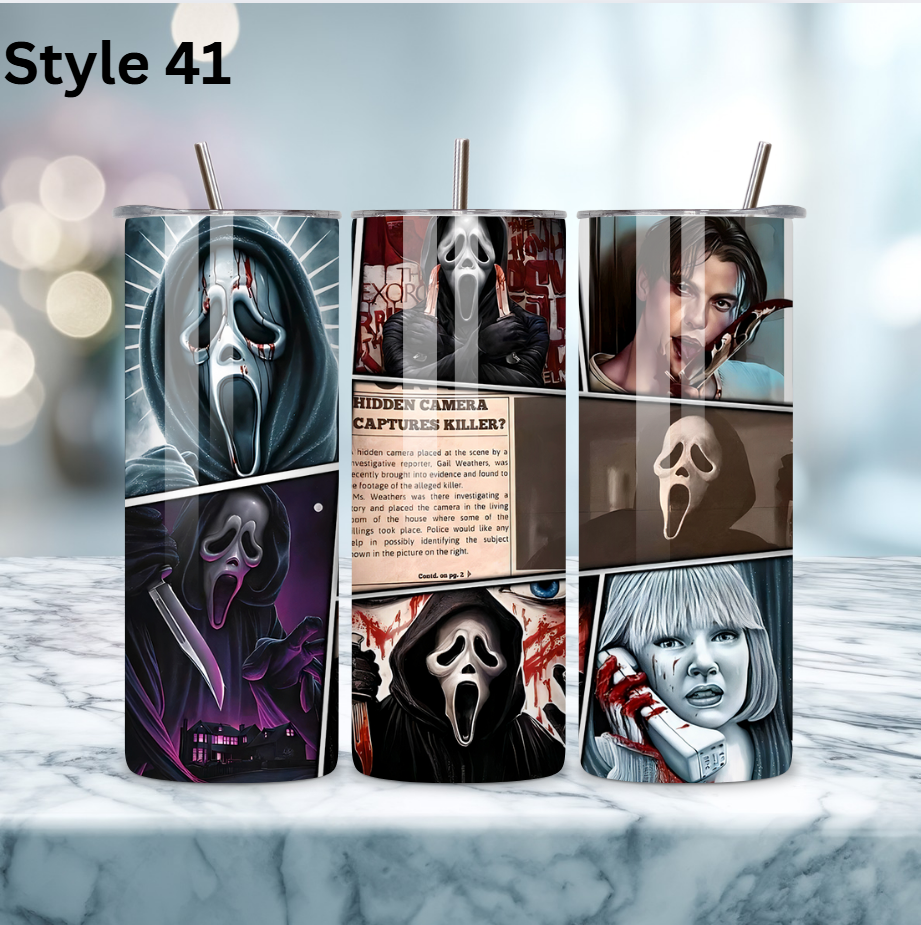 20oz Stainless Steel Tumbler - Horror Collection