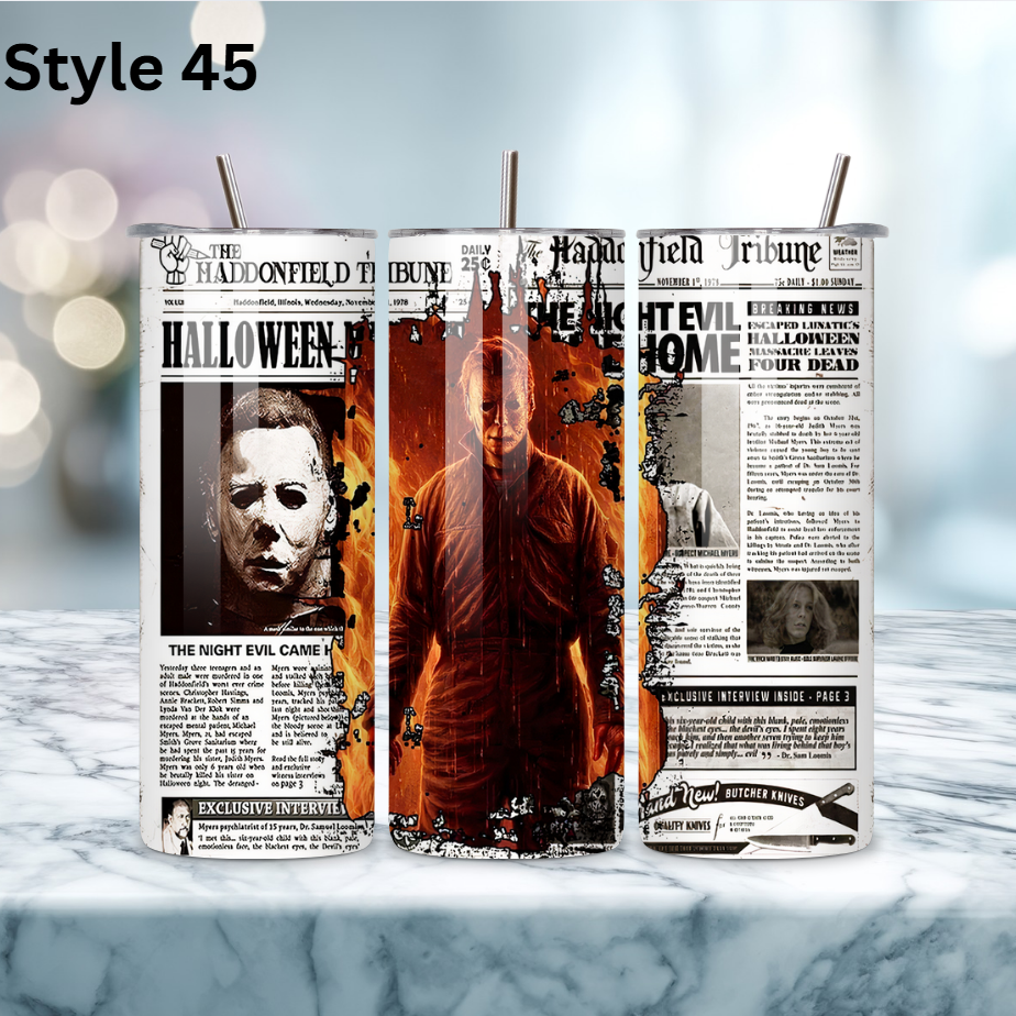 20oz Stainless Steel Tumbler - Horror Collection