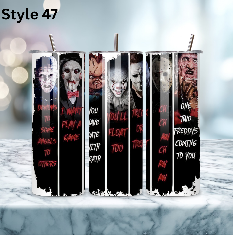 20oz Stainless Steel Tumbler - Horror Collection