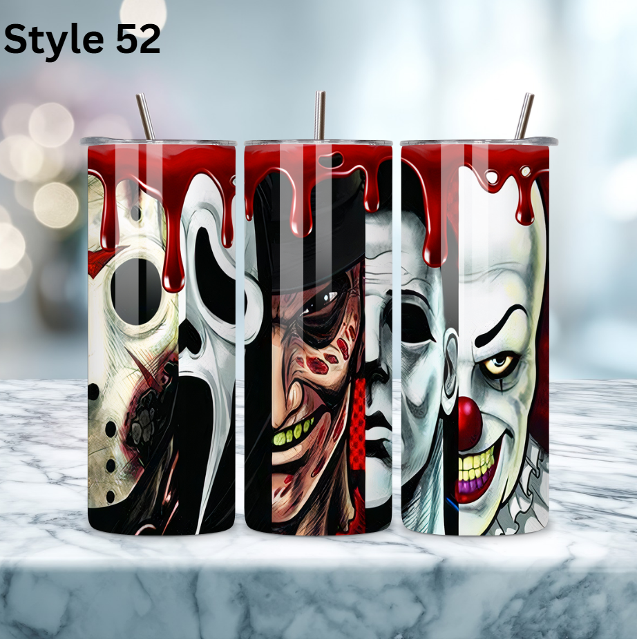 20oz Stainless Steel Tumbler - Horror Collection