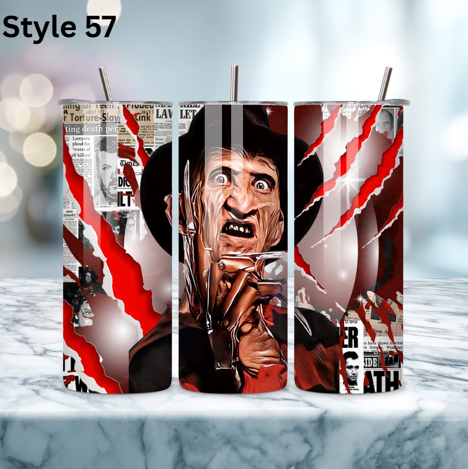 20oz Stainless Steel Tumbler - Horror Collection