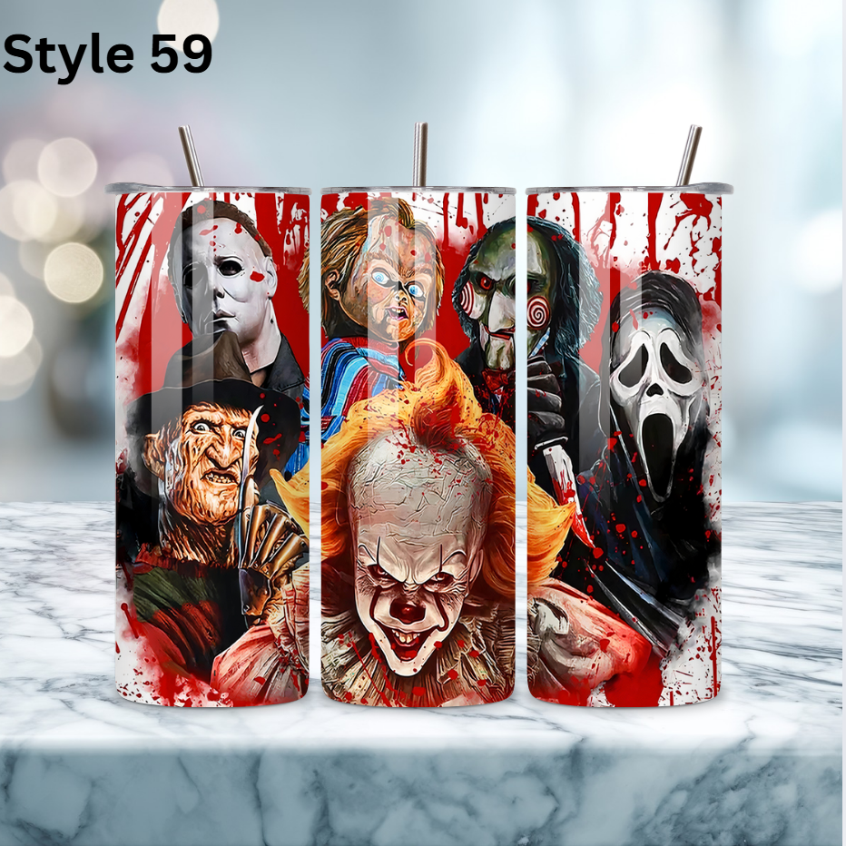20oz Stainless Steel Tumbler - Horror Collection